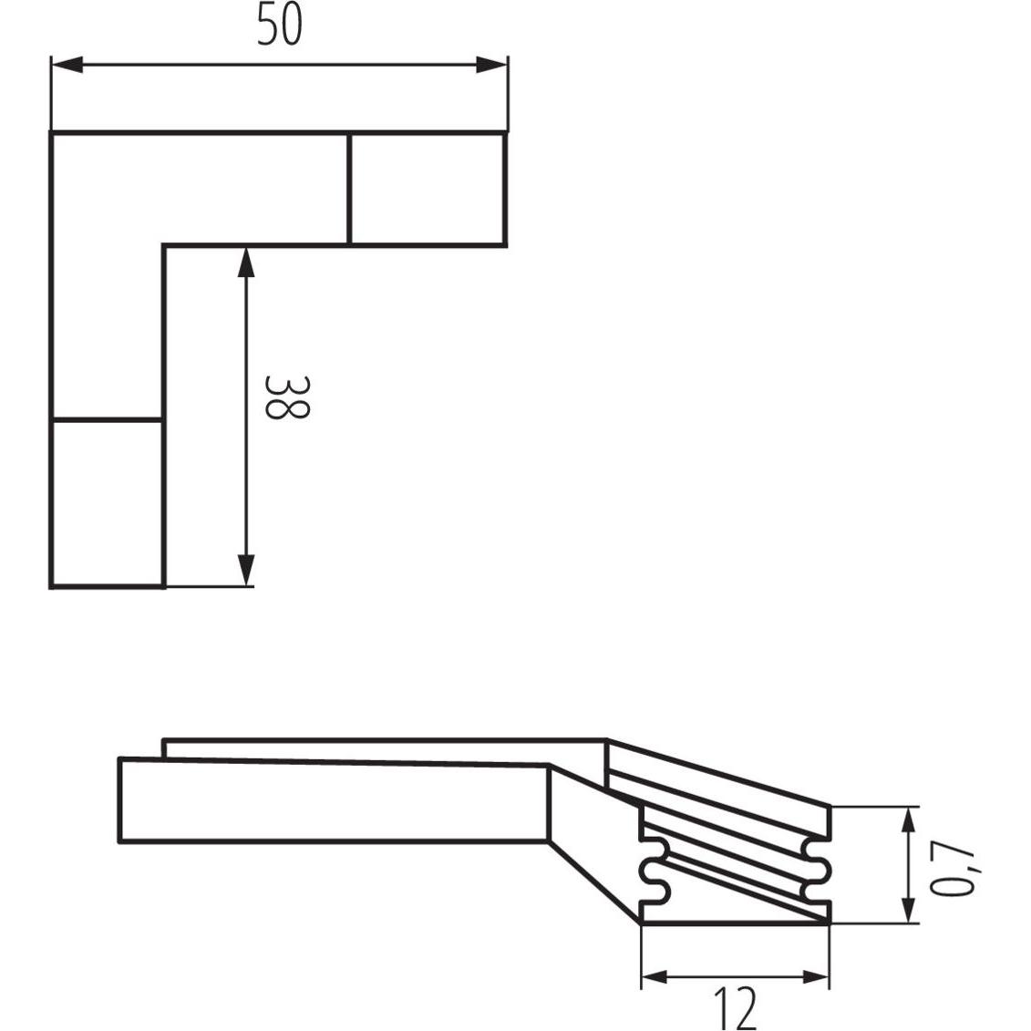 Thumbnail - Kanlux, Zubehör Beleuchtung, 26604 CONNECT-L B Verbinder für LED-Streifen