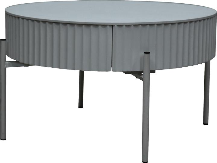 Image du produit En.Casa Couchtisch Rill mit Schublade 36xØ60 cm Grau (60 x 36 cm)