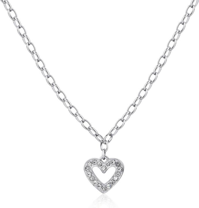 Immagine prodotto Sagapo S'Agapµ - Collana romantica in acciaio con cristalli Happy SHAR19 (Acciaio)