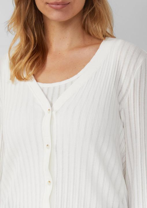 Produktbild s.Oliver T-Shirt Semitransparente Strickjacke aus Ajour-Rippe (44)