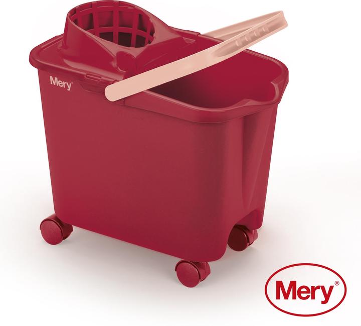 Mery Rectangular bucket on wheels 14 litres with squeezer (1 pcs.)