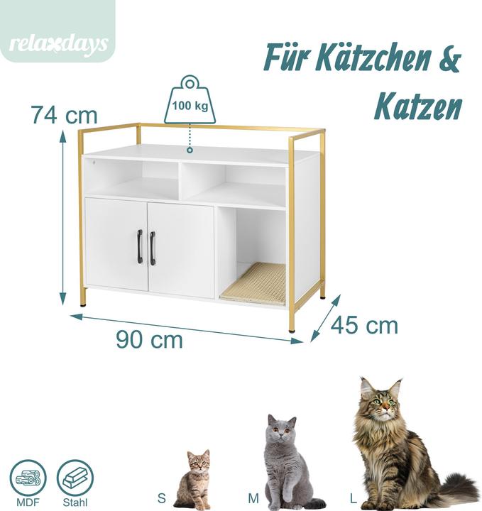 Produktbild Relaxdays Katzenschrank (Katzenklo geschlossen)