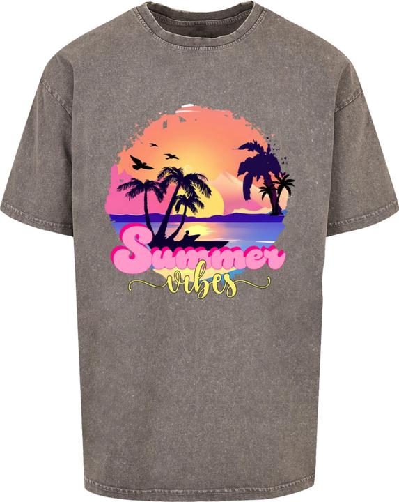 Produktbild Merchcode Summer Vibes Sunset Acid Washed Heavy Oversized Tee - 113629 (XXL)