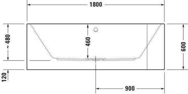 Produktbild Duravit Rechteckbadewanne mit Rundung Happy D,2 80 x 180 cm weiss glatt 700316000000000 (246 l, 180 cm, 80 cm)