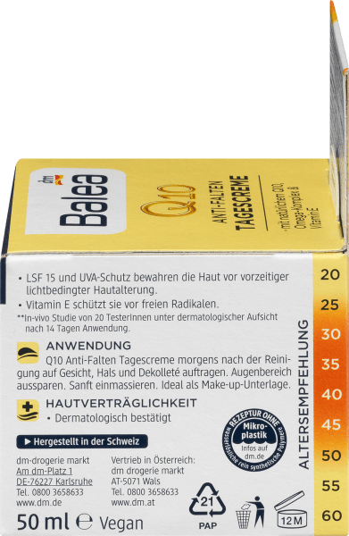 Actual product image dm Balea Q10 (50 ml, Day cream, SPF 15)