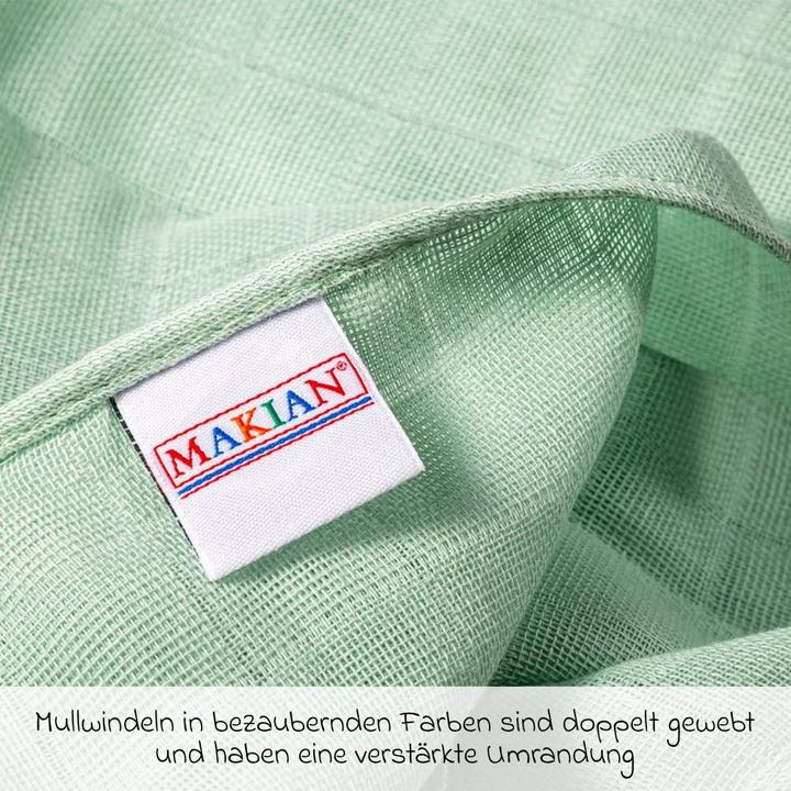 Image du produit Makian Langes en mousseline & Chiffons de gaze Pack de 8 Langes en mousseline 80 x 80 cm - Patine (80 cm, 80 cm)