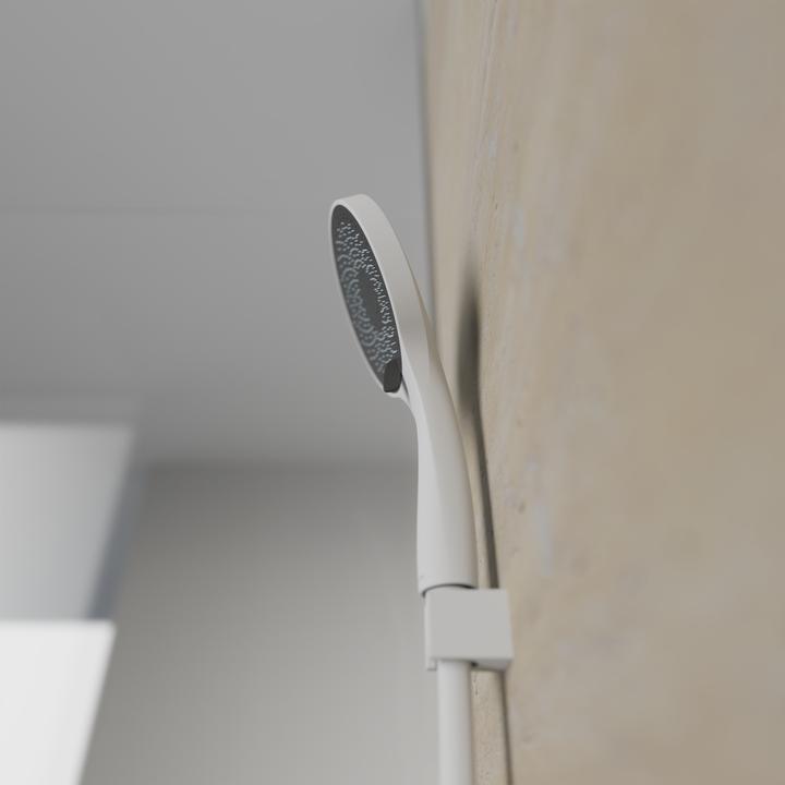 Produktbild Schütte Duschkopf Bad CAPRI Handbrause Weiss matt Anthrazit Wassersparende Dichtung 60294 (3 Strahlarten, 16 l/min)