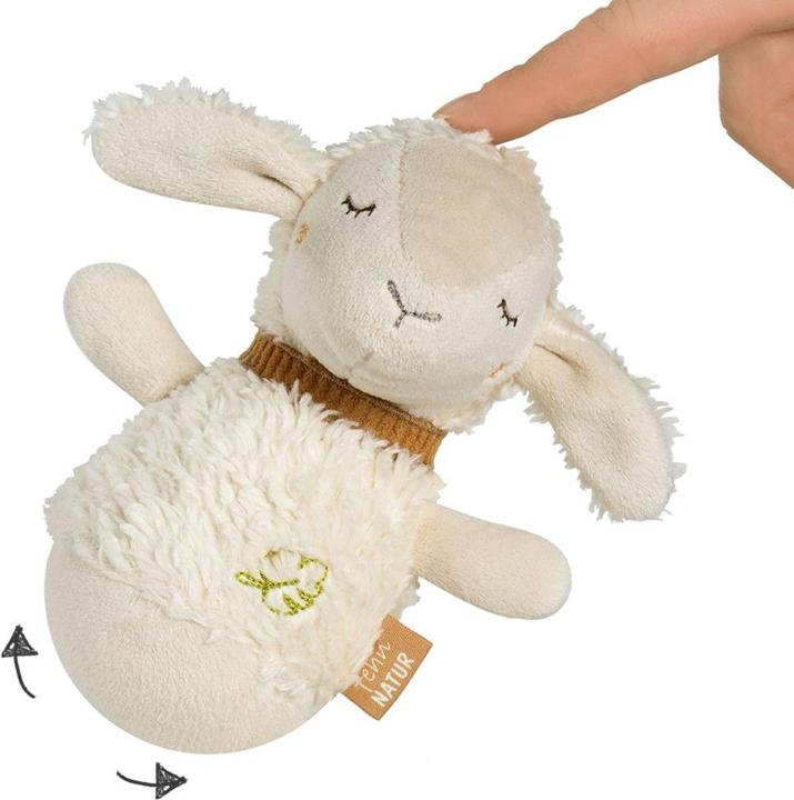 Image du produit Fehn Rasseln & Greiflinge Steh-auf-Figur NATUR - Schaf