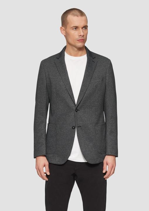 Immagine prodotto S.Oliver Indoor-Jacke Elastisches Jersey-Sakko mit Hahnentrittmuster (48)