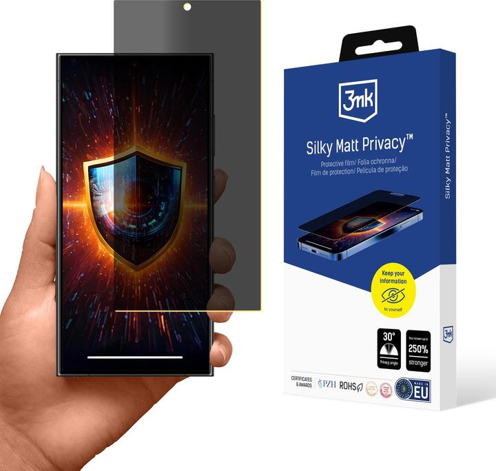 3MK Samsung Galaxy S24 Ultra - Silky Matt Privacy (1 Stück, Samsung Galaxy S24 Ultra)