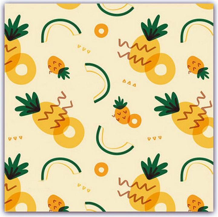 Produktbild TOP Wiederverwendbare Stoff-Hygienemaske 10-12 Jahre Ananas (Keine offizielle Schutzklasse, 90 x)