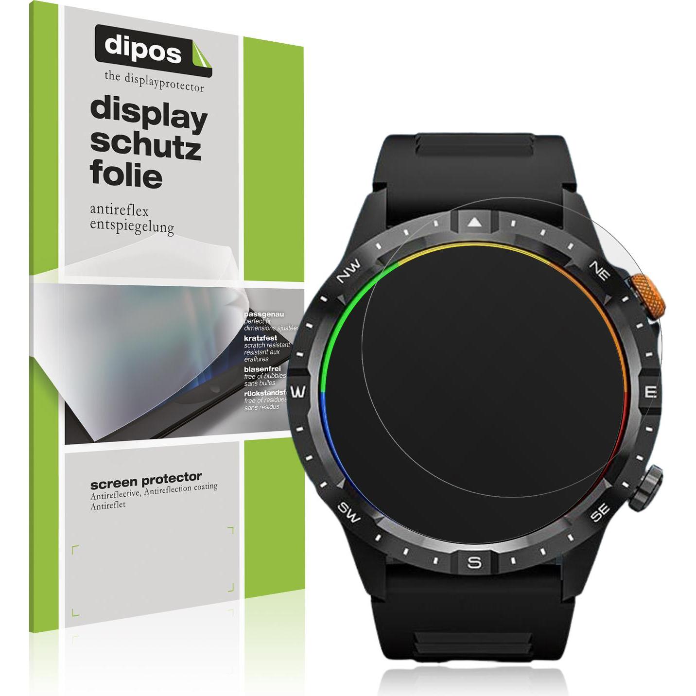Dipos Schutzfolie Matt für Banlvs Smartwatch 1.39 Zoll, Smartwatch Schutzfolie, Transparent