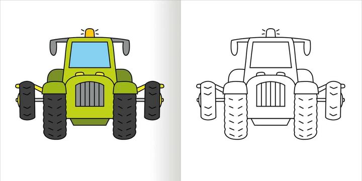 Image du produit Mein erstes dickes Malbuch – Bagger und Traktoren