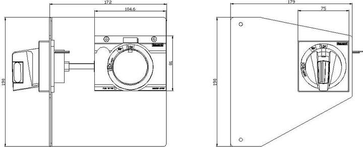 Produktbild Siemens Seitenwand-Drehantrieb mit Montagewinkel 3V