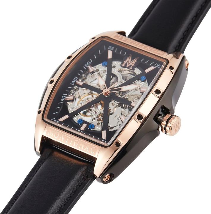 Actual product image Montignac Automatic Watch Tonneau (Skeleton watch)