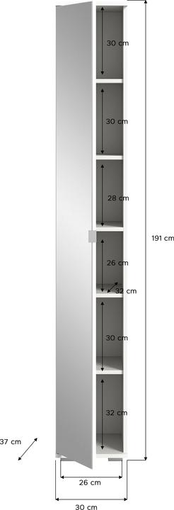 Produktbild Xonox Home Eva (30 x 37 x 191 cm)