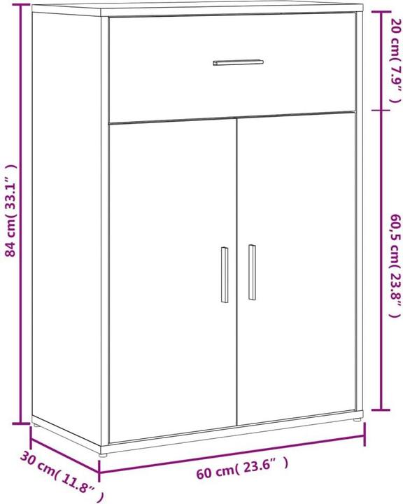Image du produit vidaXL Sideboard (60 x 30 x 84 cm)