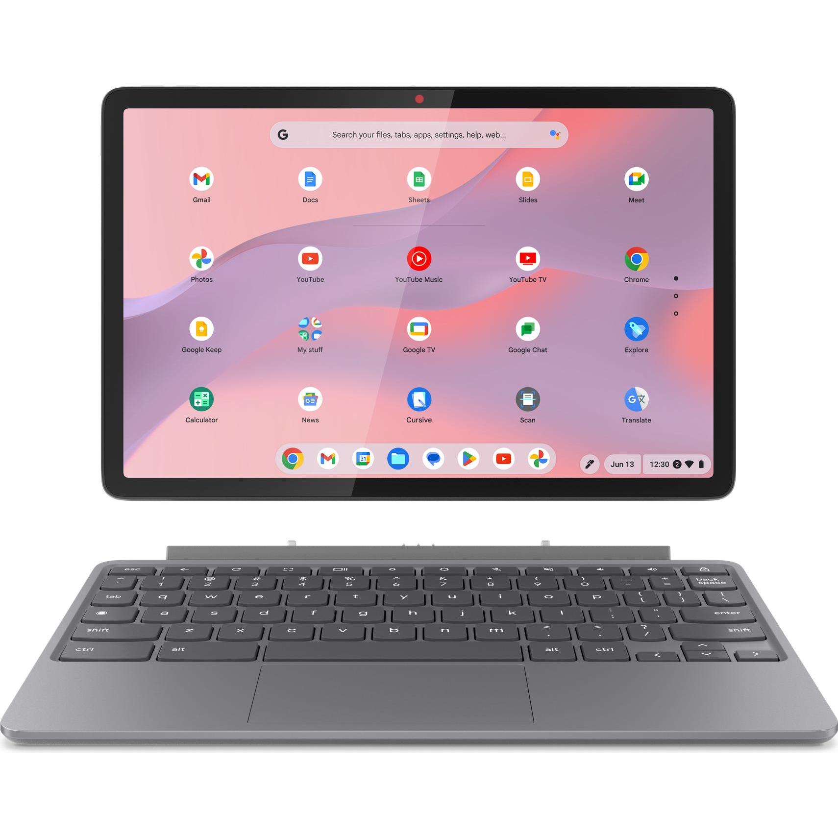 Lenovo Chromebook Duet (10.95", 8 GB, DE), Notebook, Grau