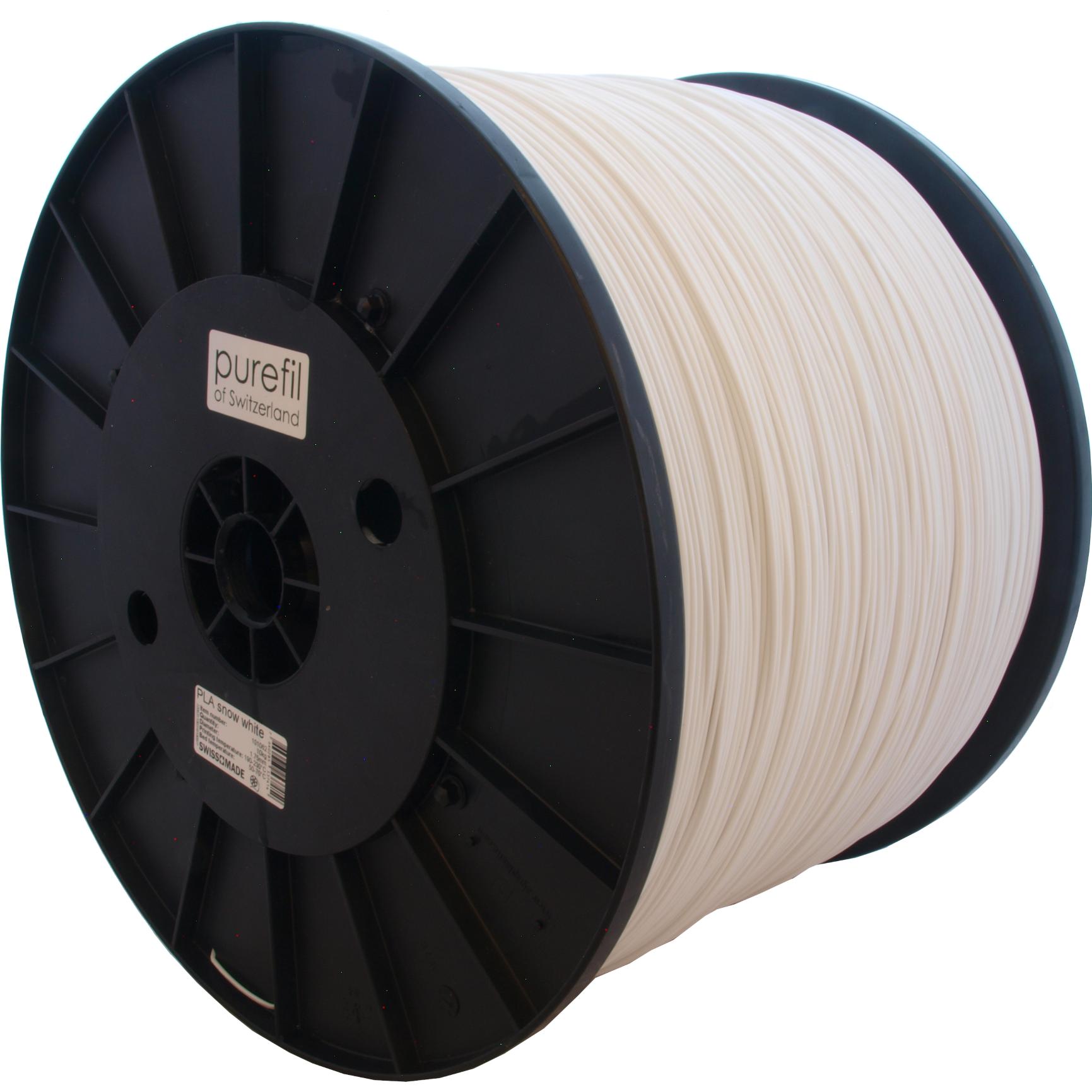 Purefil PLA Filament (PLA, 1.75 mm, 10000 g, Weiss), 3D Filament, Weiss