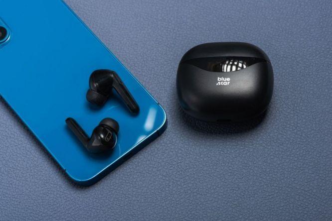 Actual product image Wired headphones Blue Star BLUE STAR wireless earphones bluetooth TWS T60 black (4 h, Wireless)