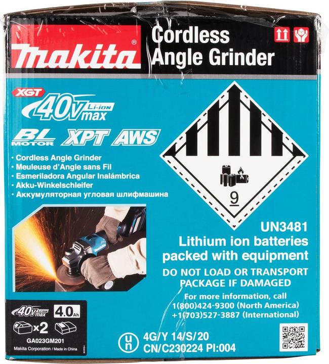 Produktbild Makita XGT GA023GM201 Akku-Winkelschleifer 40VMAX (125 mm)