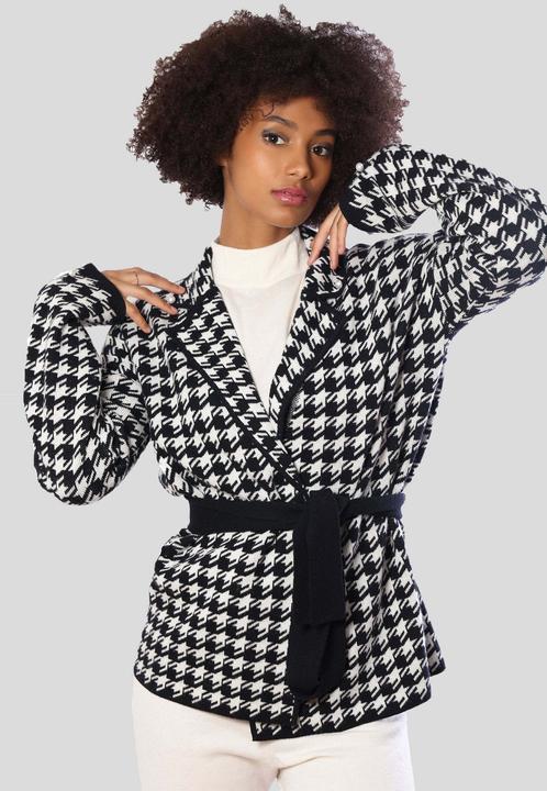 Produktbild Bellemere Cardigan Two-Tone Cashmere-Merino Houndstooth (M)