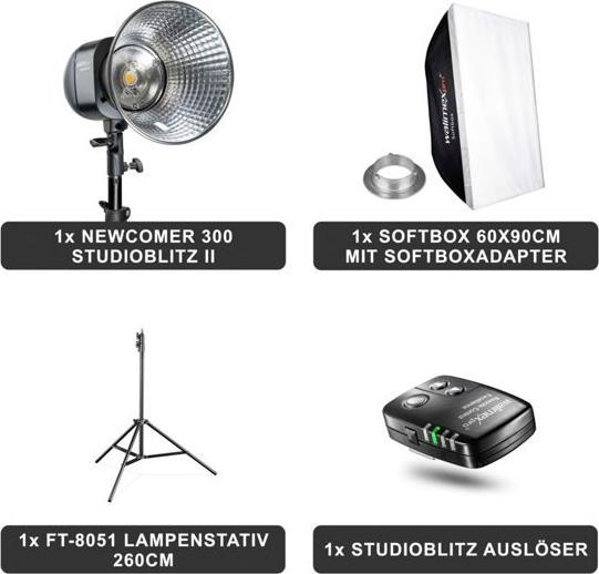 Produktbild Walimex pro Newcomer 300 II Set Single (300 W, Set)