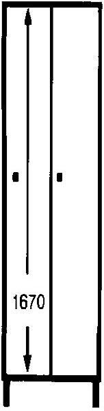 Actual product image Wolf Wardrobe with plinth (60 cm, 180 cm)