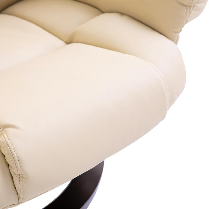 Immagine prodotto Swisshandel24 Poltrona reclinabile con sgabello, poltrona TV girevole, poltrona TV con funzione di reclinazione