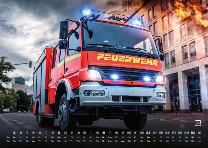 Actual product image FIREFIGHTER - Rescuer in distress - Fire brigade - 2025 - Calendar DIN A3 (A3, Hardcover, German)