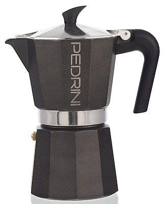 Immagine prodotto Pedrini 9114 Manuelle Kaffeemaschine Mokka-Kanne Anthrazit