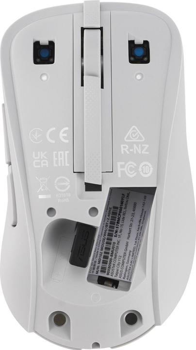 Immagine prodotto ASUS Mouse senza fili | MD102 | Mouse | 2,4 GHz, Bluetooth | Bianco (Senza fili)