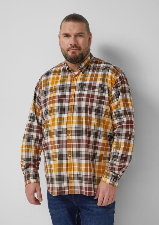 Immagine prodotto s.Oliver Hemd Regular Fit: Elastisches Button-Down-Hemd mit Karomuster (5XL)