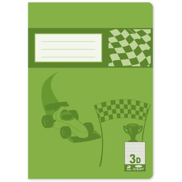 Staufen Heft A4 32BL Lin.3 m. Doppellinien (A4, Liniert) (734010633)
