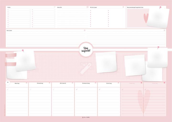 Actual product image Desk pad, tear-off planner with weekly planner 2019 (59.4 x 42 cm)