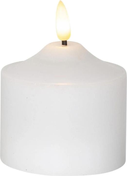 Produktbild Star Trading LED-Kerze Pillar Flamme 7.5 cm x 9.5 cm, Weiss (1 x)
