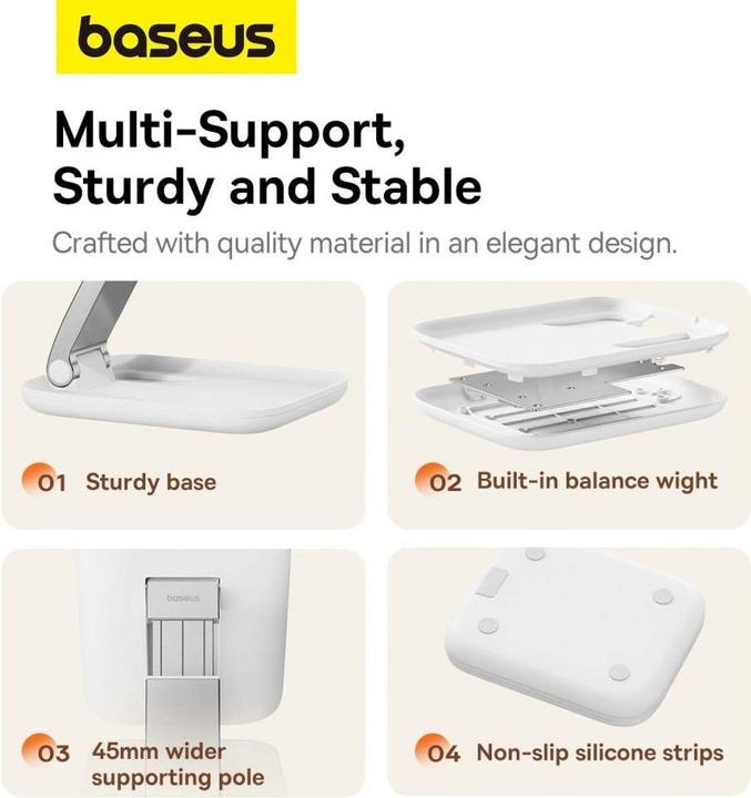 Actual product image Baseus Folding Tablet Stand Seashell (white)