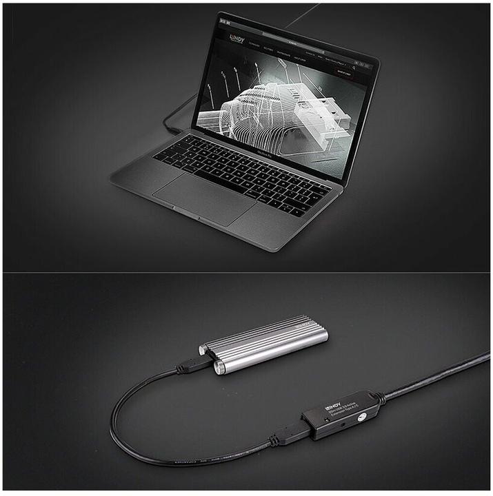 Image du produit Lindy 20m USB 3.0 Active Extension Type A to C (20 m, USB 3.2 Gen 1)