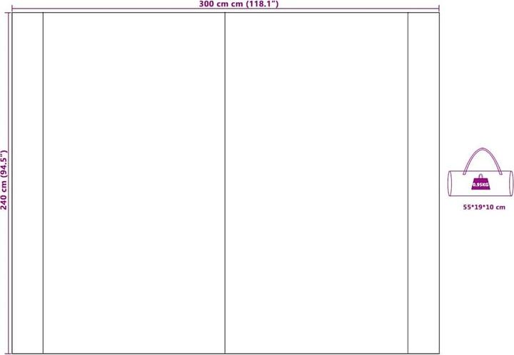 Produktbild vidaXL Campingplane (2.40 x 3 m)