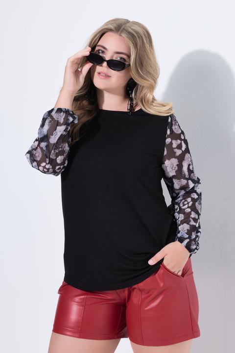 Actual product image Miamoda T-Shirt, Classic Fit, Mesh-Langarm mit Muster (58)