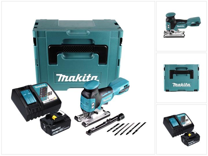 Produktbild Makita DJV 181 RG1J Akku Pendelhub Stichsäge 18 V Brushless + 1x Akku 6,0 Ah + Ladegerät + Makpac
