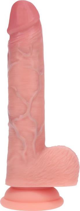 Produktbild RealRock Dual Density Silicone Realistic Vibrating Thrusting Dildo with Balls - 7 / 17,8 cm - Flesh