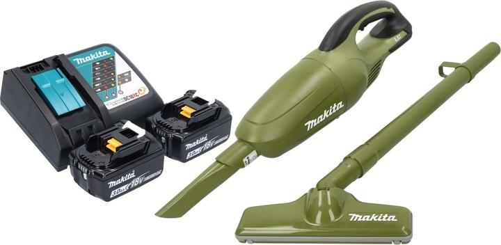 Produktbild Makita DCL 180 RF2O Akku Staubsauger 18 V 0,65 l Olive Outdoor Adventure Serie + 2x Akku 3,0 Ah +