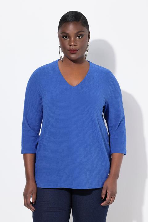 Produktbild Ulla Popken Shirt, A-Linie, V-Ausschnitt, 3/4-Arm (50, 52)