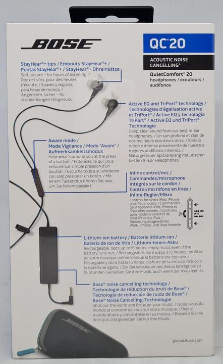 Actual product image Bose QuietComfort 20 (Android Remote) (NC, 16 h, Cable)
