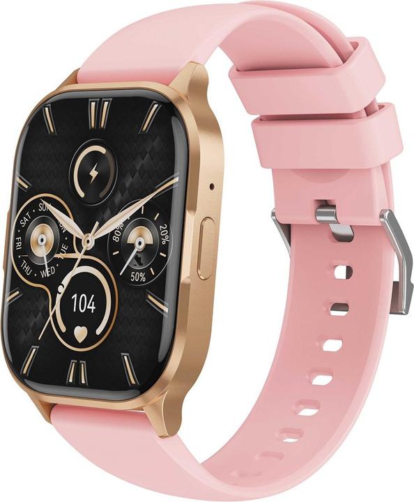 Actual product image xO smartwatch J10 Amoled rose gold