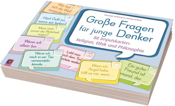Produktbild Grosse Fragen für junge Denker. 1. bis 6. Schuljahr. Bildkarten (Deutsch, Hanna Schott, Stefanie Hoffmann, 2018)
