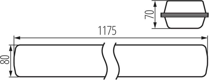 Actual product image Kanlux Kanliux LED TED LED hermetiška apžiūra HI 38W-NW RYF Ip65 5000 lm 4000K 22607 (5000 lm)