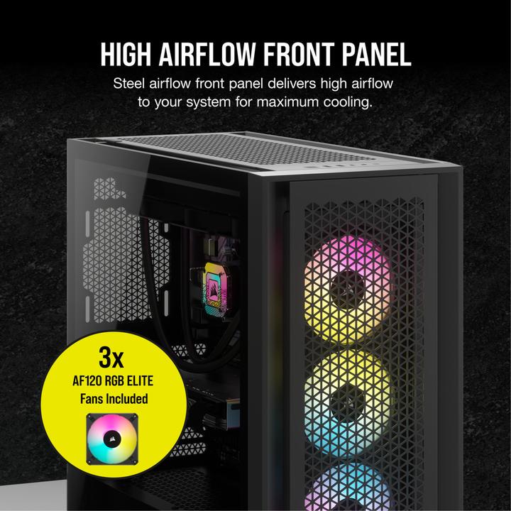 Image du produit Corsair iCUE 5000D RGB Airflow (mATX, Mini-ITX, ATX, E-ATX)