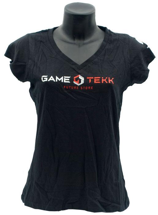 Altri T-Shirt Collo V Nera GameTekk Donna XXL (XXL)